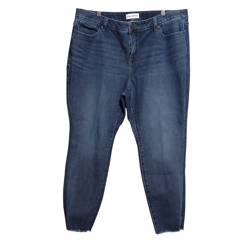 Lane Bryant Women's Size 20 High Rise Ultimate Stretch Frayed Hem‎ Skinny Jeans